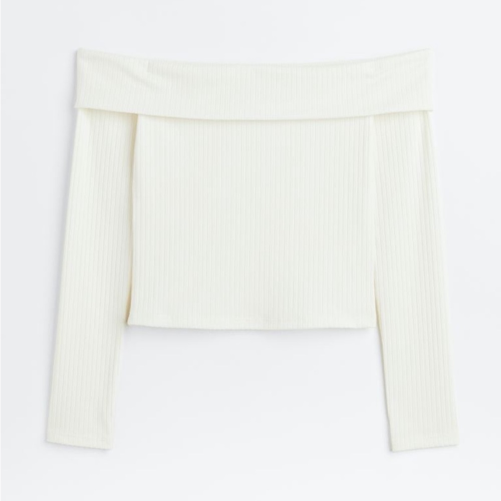 White Off-The-Shoulder Top